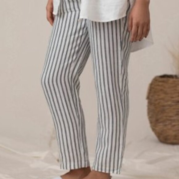 Sympli Linen Striped Pant Navy XSmall - Picture 1 of 6